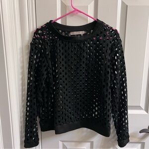 Everleigh black laser cut hole top. Size L